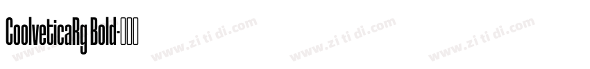 CoolveticaRg Bold字体转换